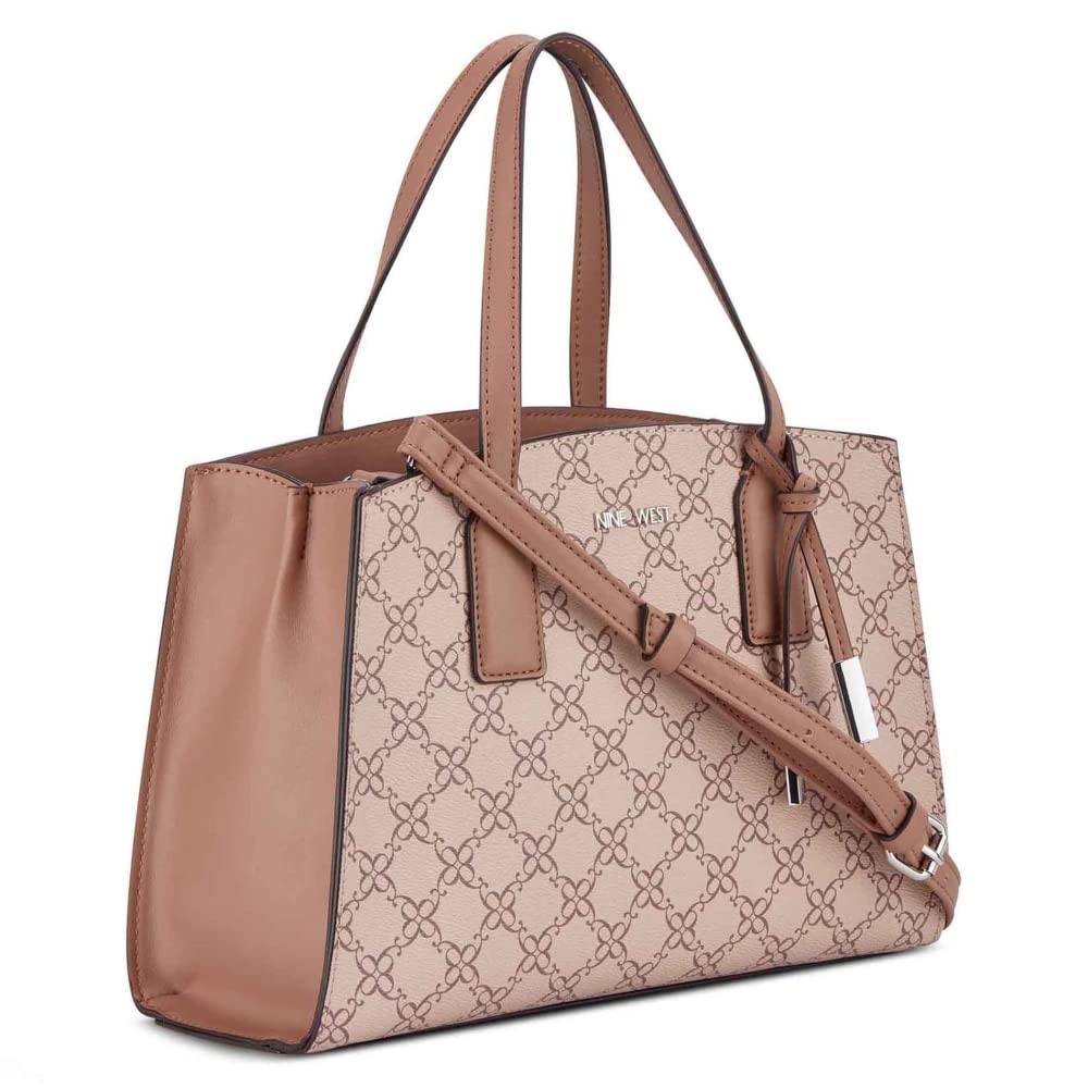 NINE WEST Therese Satchel Rose Dust Logo One Size