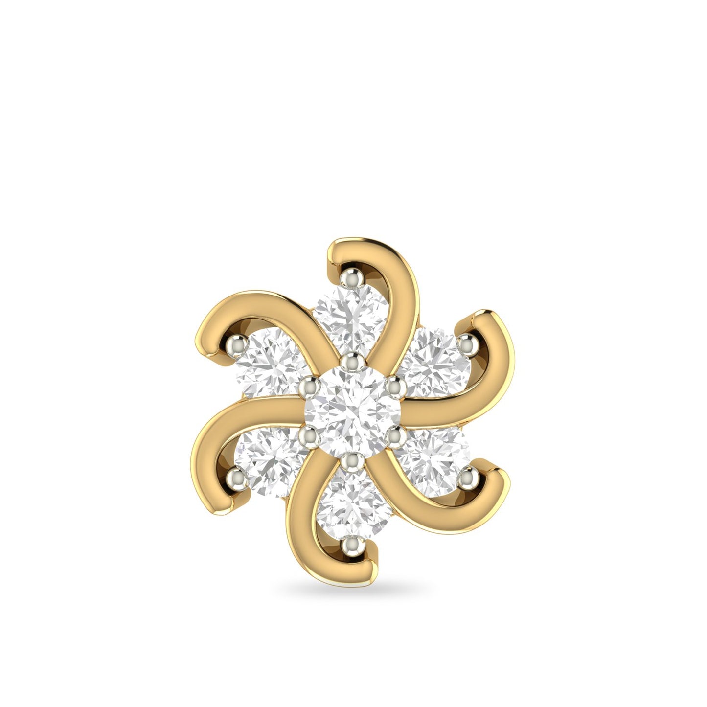 PC Jeweller The Aquila 18Kt Yellow Gold & Diamond Earring For Women