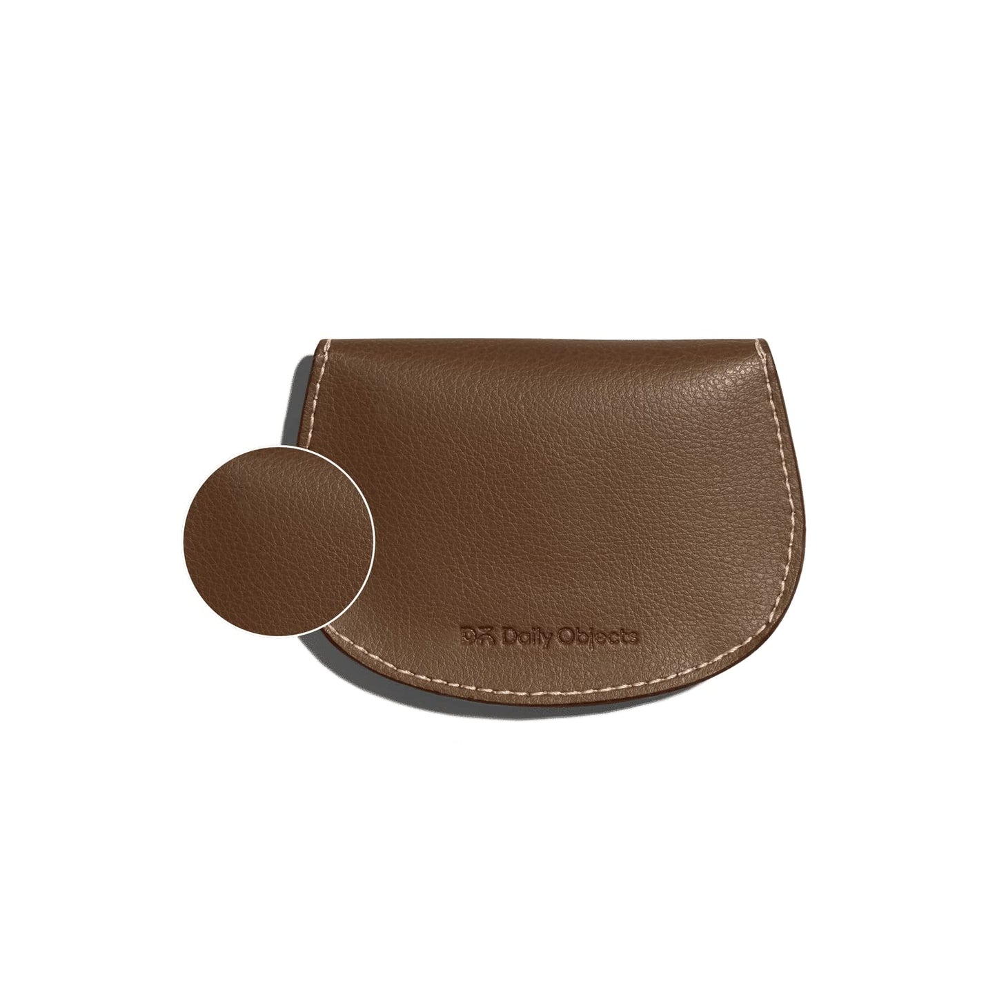 DailyObjects Pellet Cable/Coin Wallet | Multipurpose Faux Leather Wallet/Clip Organiser/Cable Holder/Coin Wallet- Brown