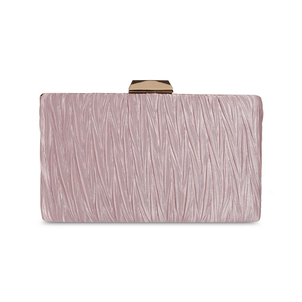 Mochi Women's Rose-Gold Fashionable Faux Leather Clutch (38-128)