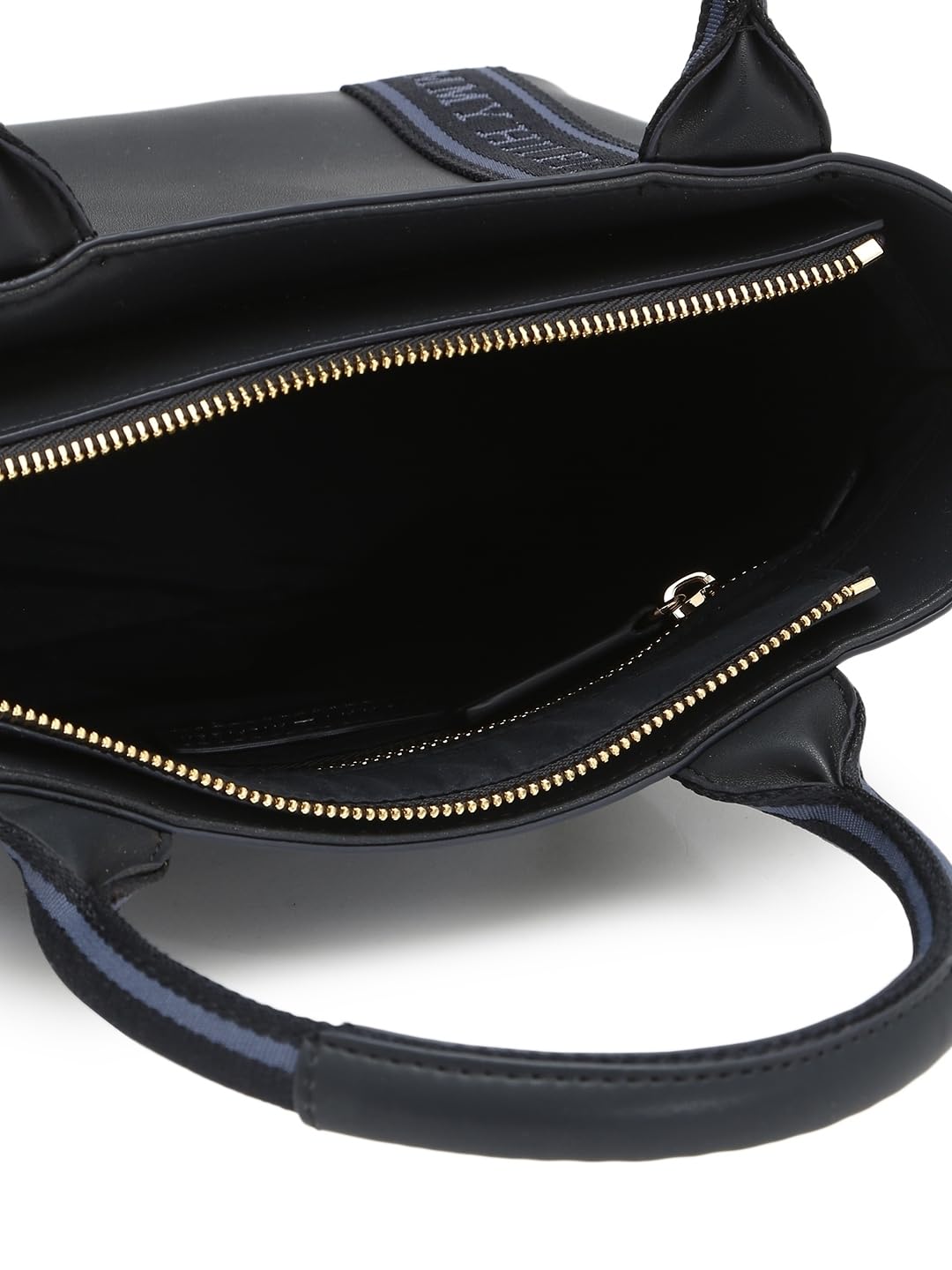 Tommy Hilfiger Solid Blue Pu Hand Bags