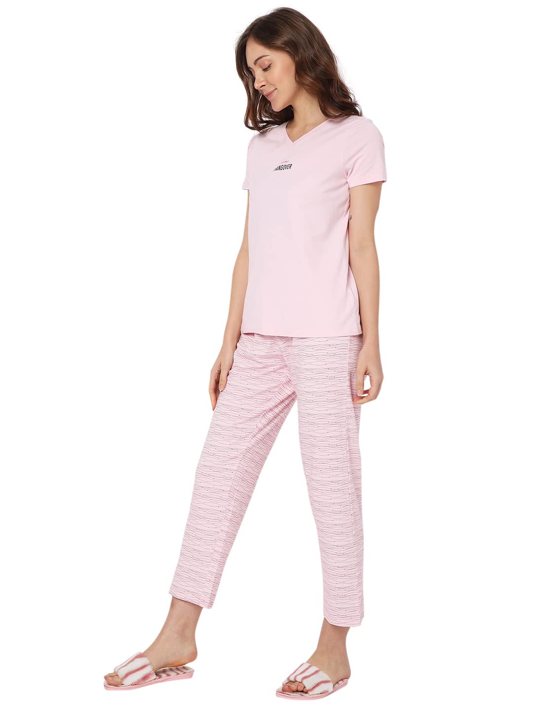 VERO MODA Intimates Regular Fit Sleepwear Set (254665901_Parfait Pink_XS)