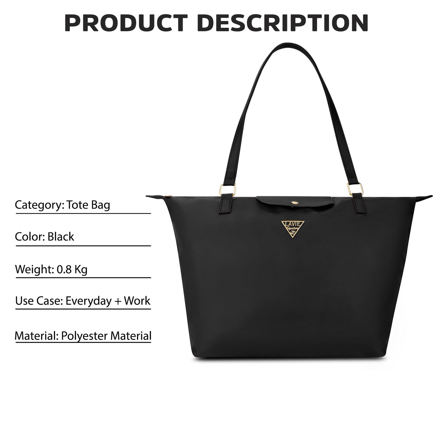 Lavie Signature Women's Oregon Tote Handbag for Women | Tote Bag for Work | Ladies purse | Stylish Shoulder Bag | Gift for Women