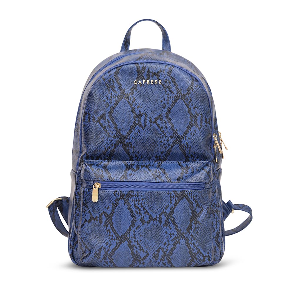 Caprese Cosmos Casual Backpack, Medium | Fashion Backpack for Women with Adjustable Strap & Secure Zip Closure | Spacious, Versatile for Everyday Outings and Travel (Blue)