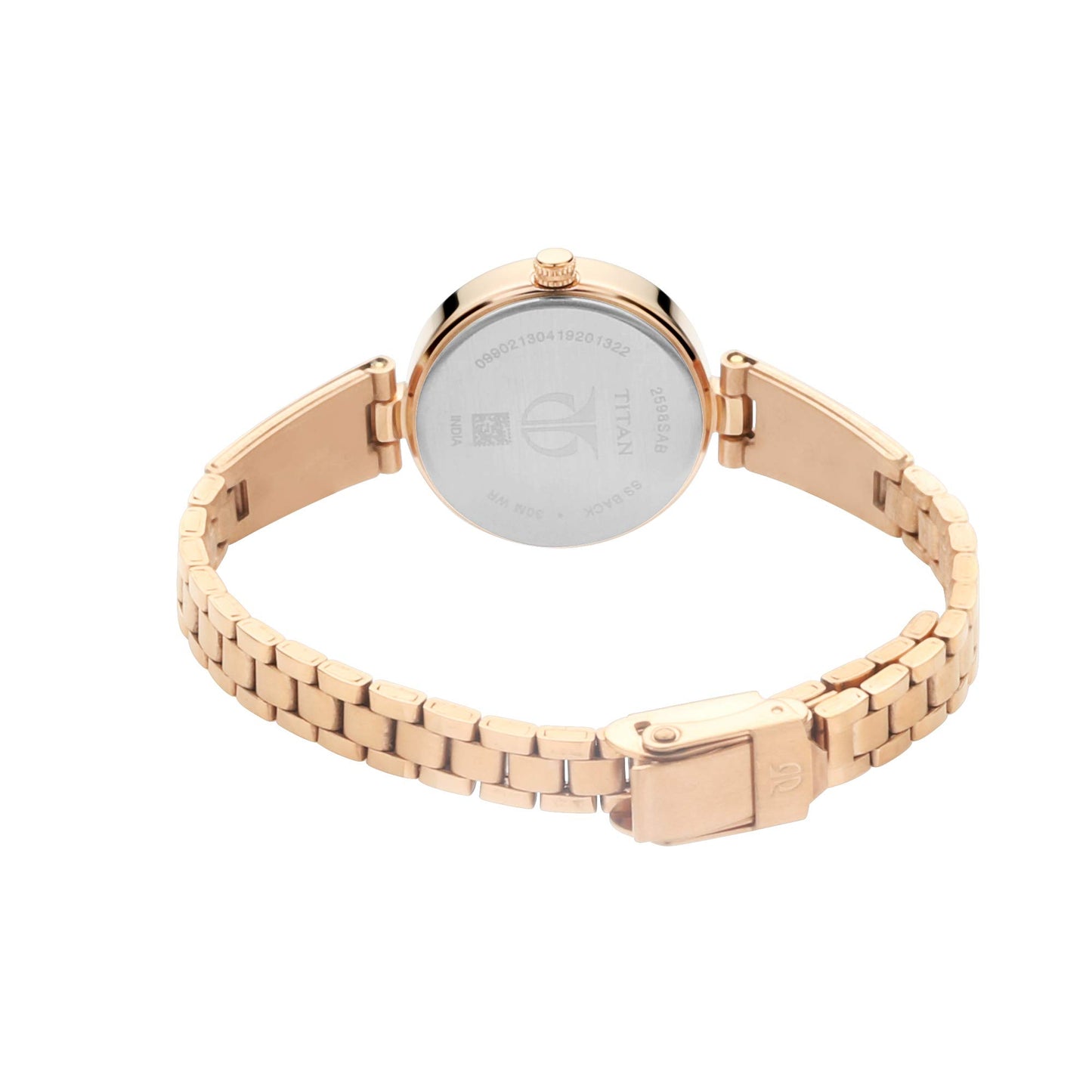 Titan Quartz Analog Silver Dial Metal Strap Watch for Women-NS2598WM01/NT2598WM01