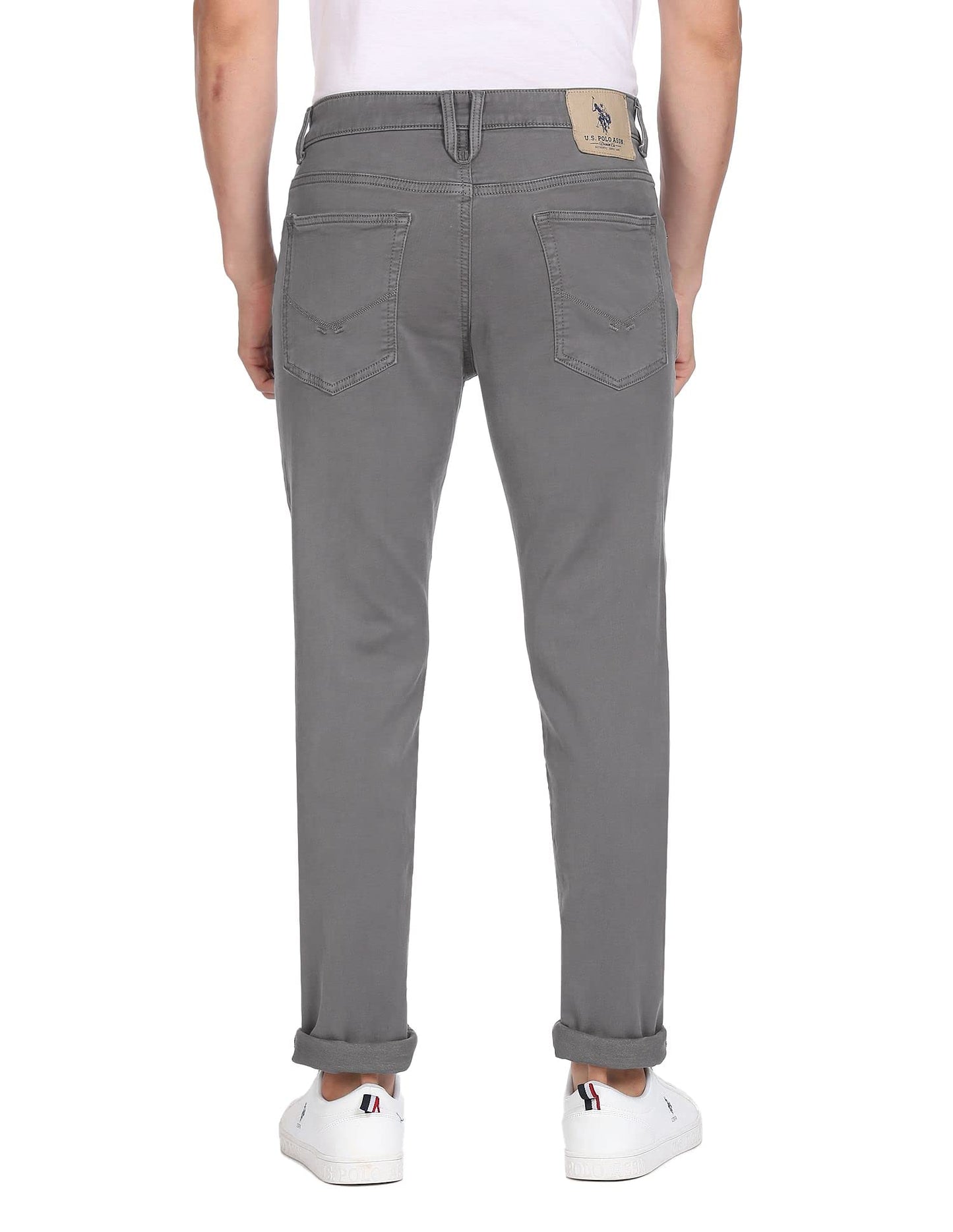 U.S. POLO ASSN. Men's Mid Rise Slim Jeans (UDJEN0472_Grey_32)