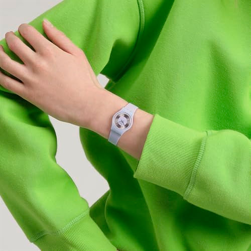 Swatch Womens Casual Watch Purple Bio-sourced Quartz Lilac Lightness, Purple