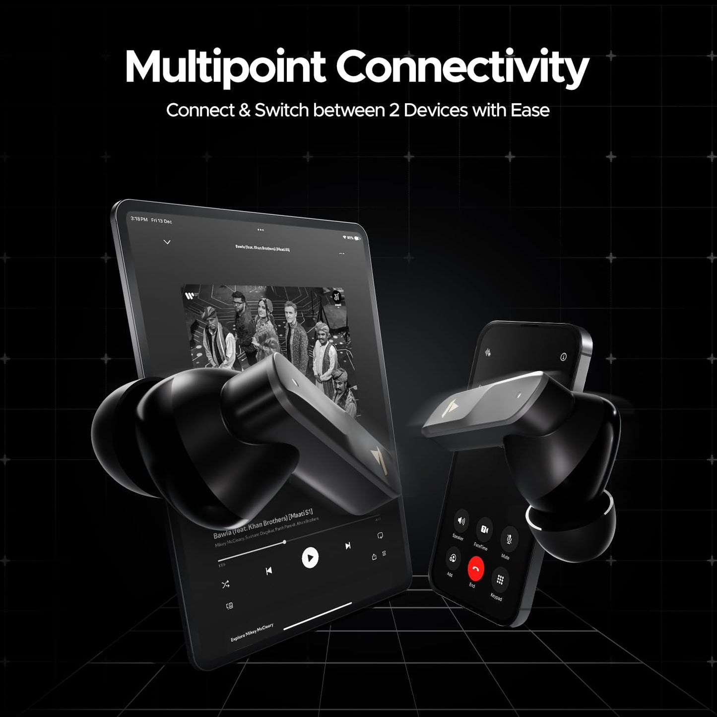 boAt New Launch Nirvana X TWS,Knowles Dual Drivers,Hi-Res Audio LDAC,App Support,4Mic ENx,Dual Pair,Spatial Audio,Fast Charge, Bluetooth Earbuds, TWS Ear Buds Wireless Earphones with mic (Cosmic Onyx)