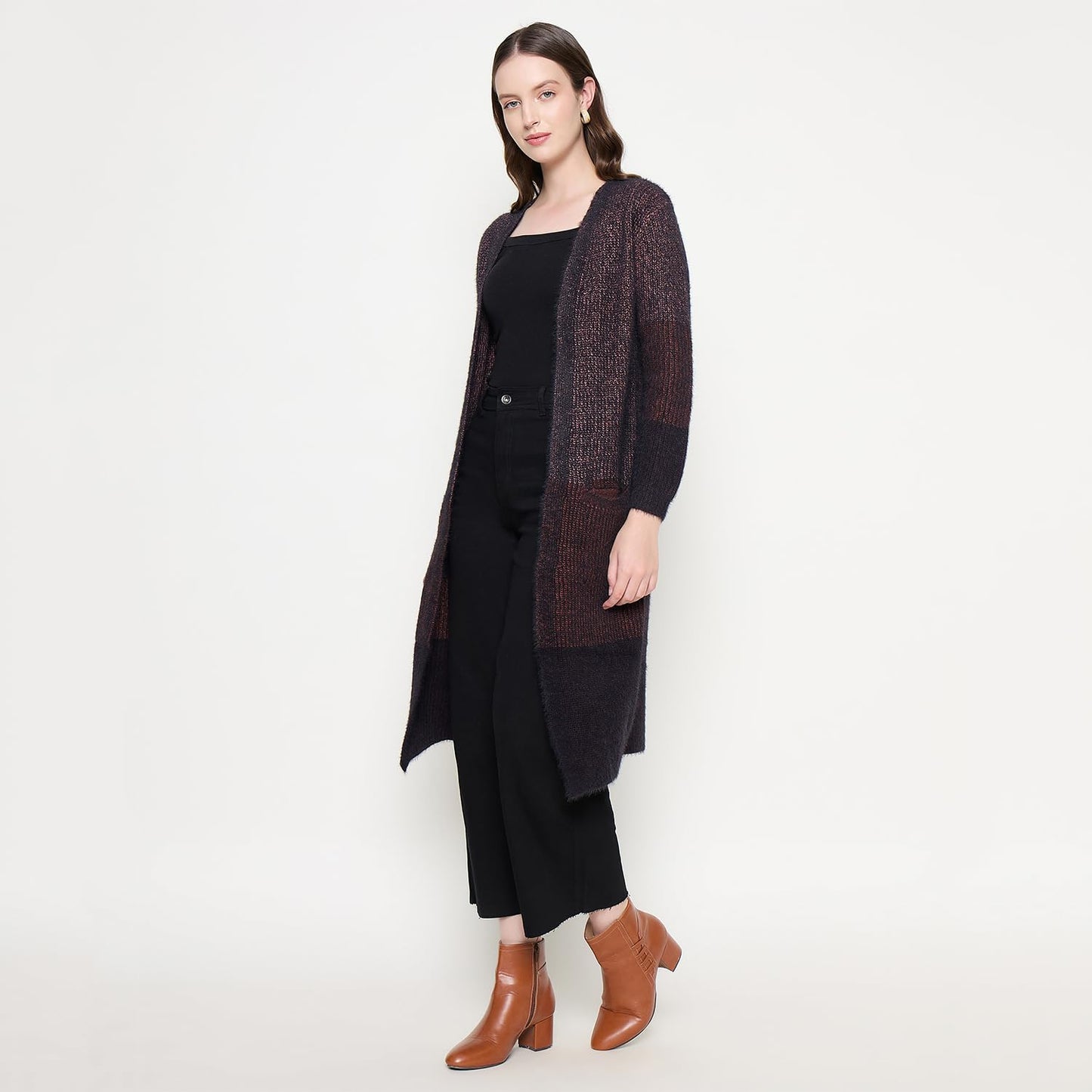 Madame Women Solid Onion Sweater