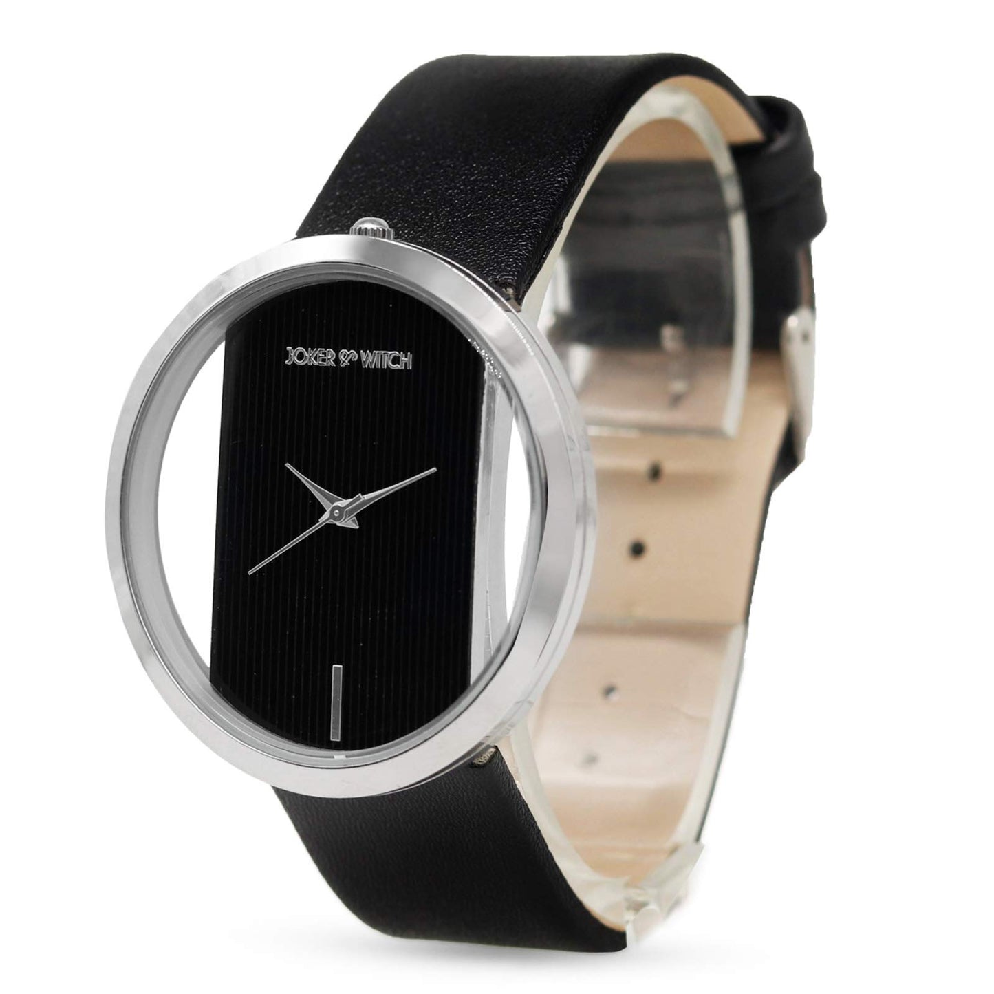 Joker & Witch Polyurethane Formal Analogue Black Dial Women Watch With Bracelet (Black Dial Black Colored Strap), Black Band