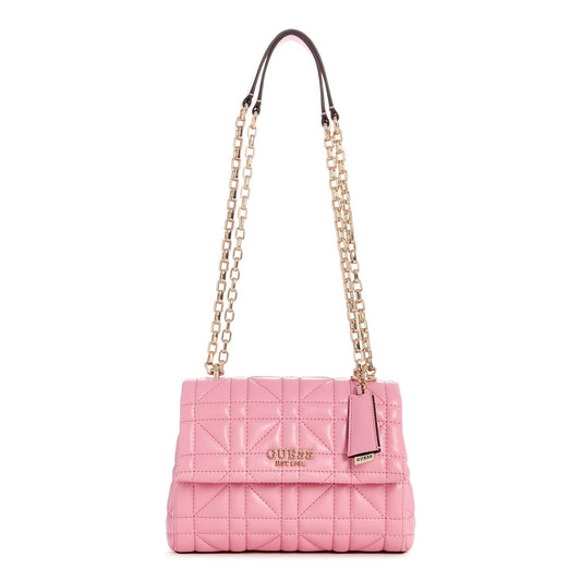 Guess Women's Pink Quilted Crossbody Bag| Ladies Purse Handbags | Gift For Ladies