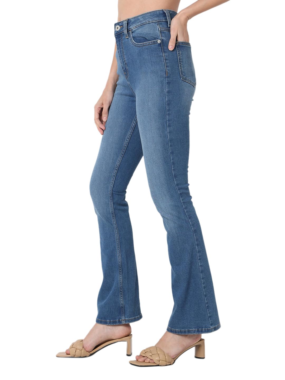 VERO MODA Women's Regular Jeans (10313951-Medium Blue Denim_Medium
