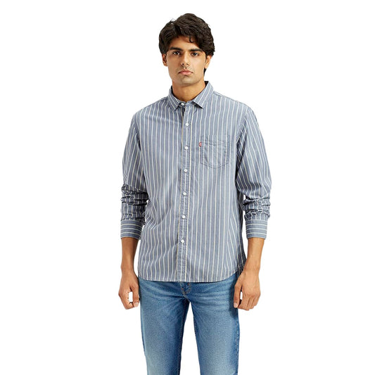 Levi's Men's Striped Slim Fit Shirt Multicolour