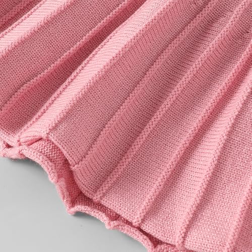 Hopscotch Girls Pink Full Sleeves 2-Pc Textured Stripe Skirt Set For Age (18-24 Months)