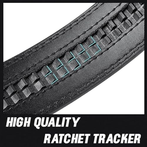 WildHorn Men's Genuine Leather Ratchet Belt for Men| Premium Auto-Lock Buckle | Adjustable up to 48” | Formal & Casual Wear | Micro-Adjust Fit | Stylish Gift Box Included (JET BLACK)