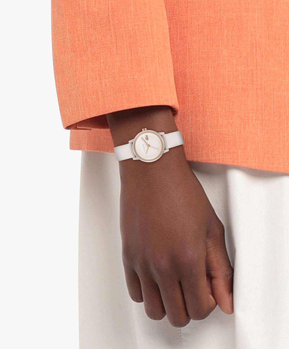 Lacoste Lacoste.12.12 Swift Qtz Basic Pink Round Dial Women's Watch|Leather Material|Multi Color Band - 2001437