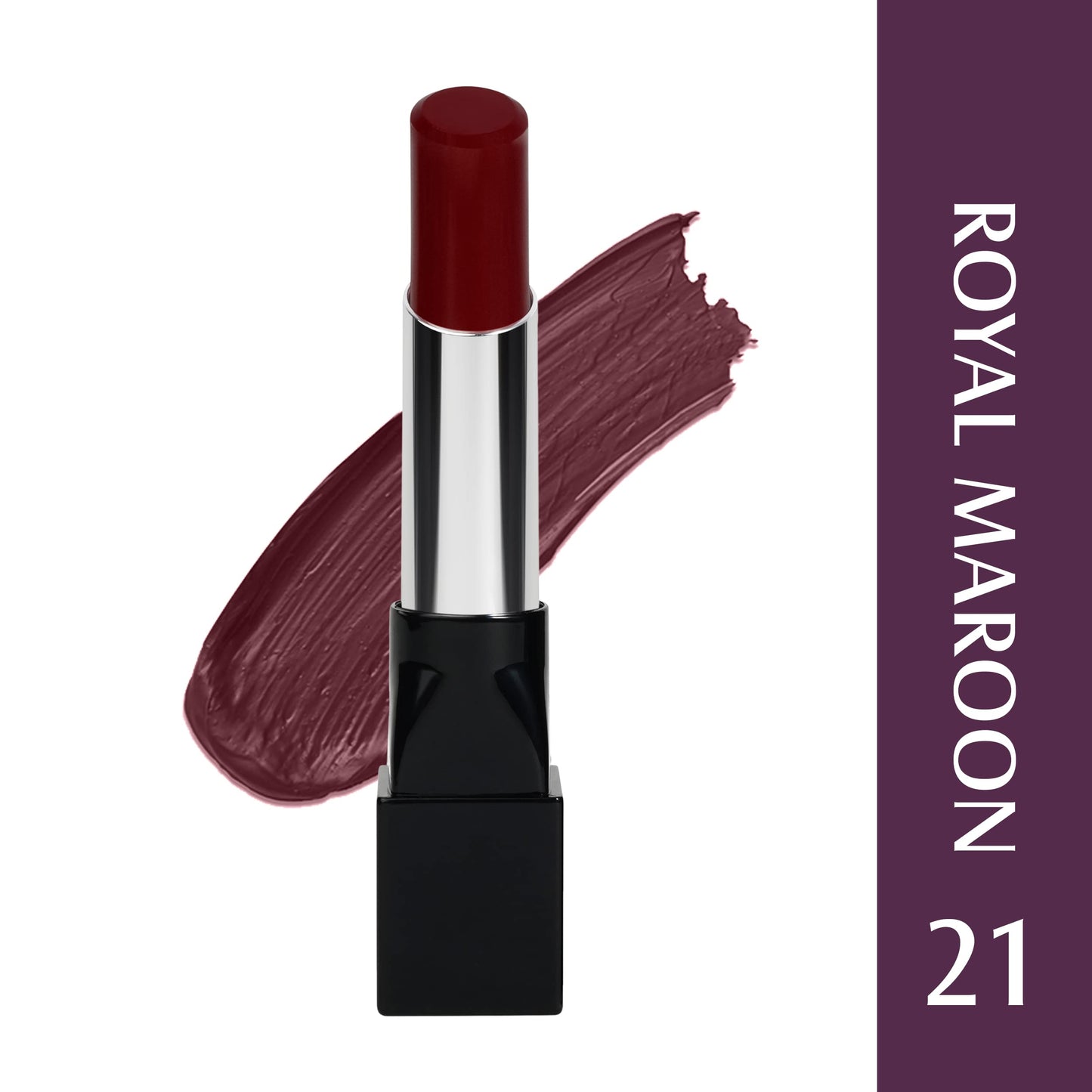 Glam21 Ultra Velvet Lipstick | Long-lasting stay on lips | Lovely matte finish | 2.5gm | Royal Maroon-21