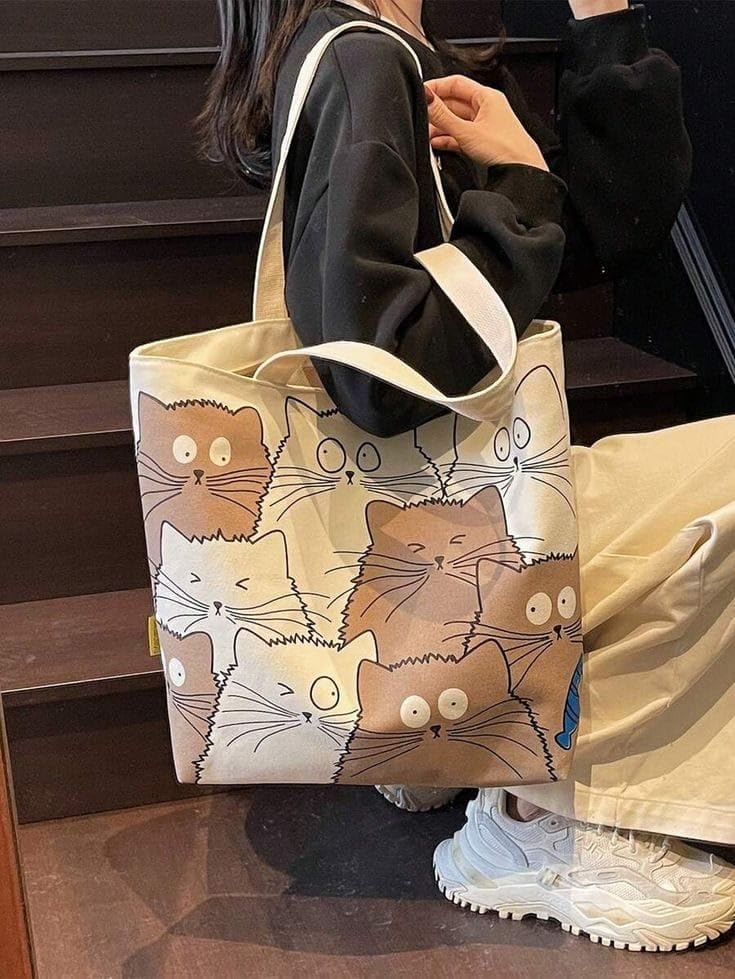 THE SACK CO. Foldable Canvas Tote Bag for Women,Tote Bag for College Girls, 100% Organic Cotton Reusable Shopping Bag for Grocery, Eco-Friendly Multi-Purpose Bag for Travel & Daily Use