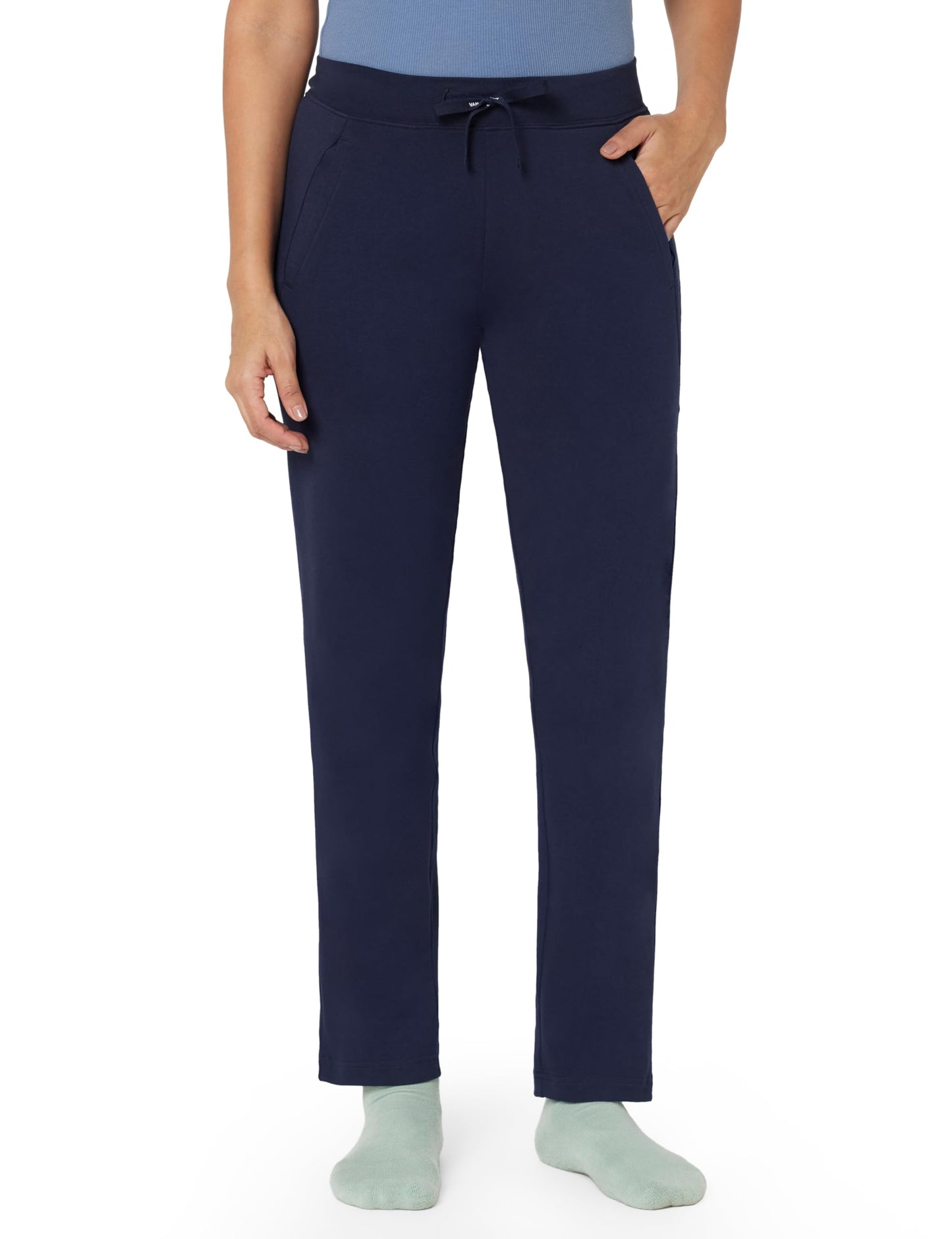Van Heusen Women Lounge Pants - Cotton Elastane - Smart Tech, Easy Stain Release, Wicking_55303_Dark Navy_XL