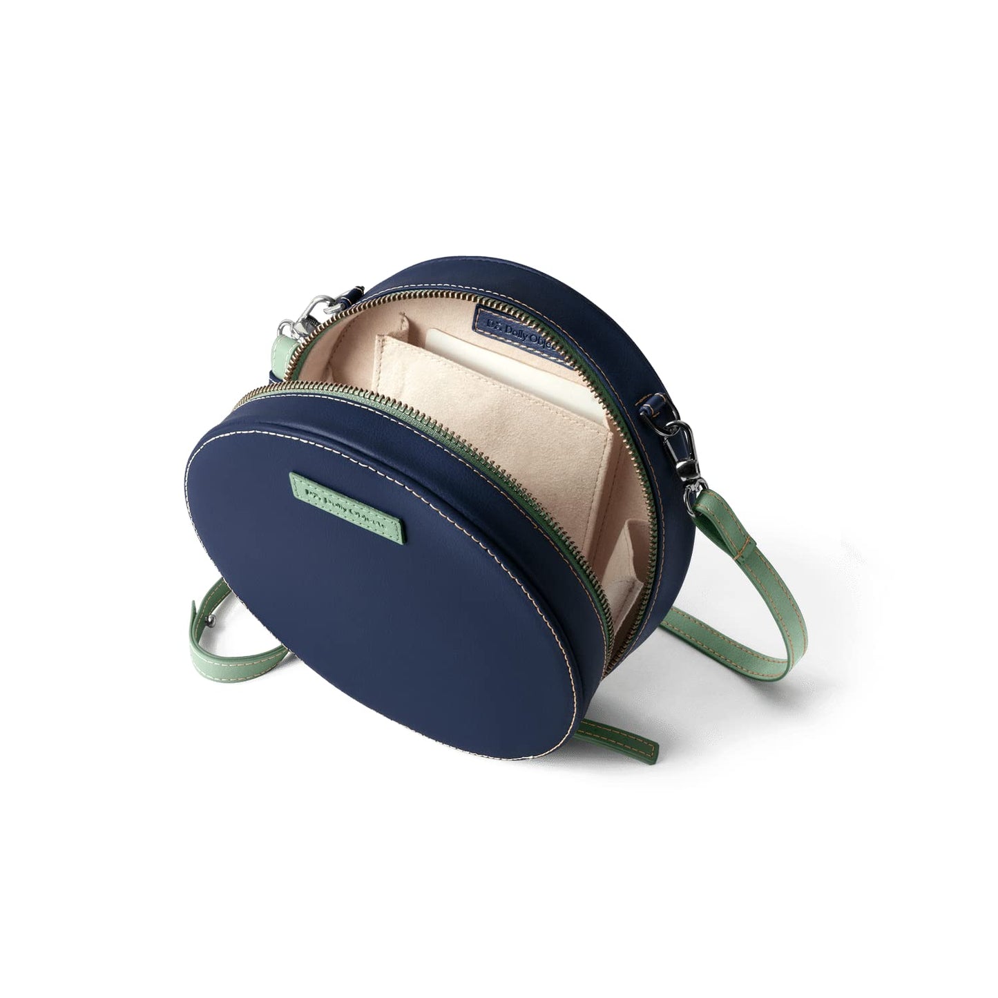 DailyObjects Printed Orbis Round Sling Crossbody Bag For Women| Stylish Space Blue Print Vegan Leather Purse With Slip Pocket Inside| Zip Closure & Adjustable Strap| Storage Space For Essentials