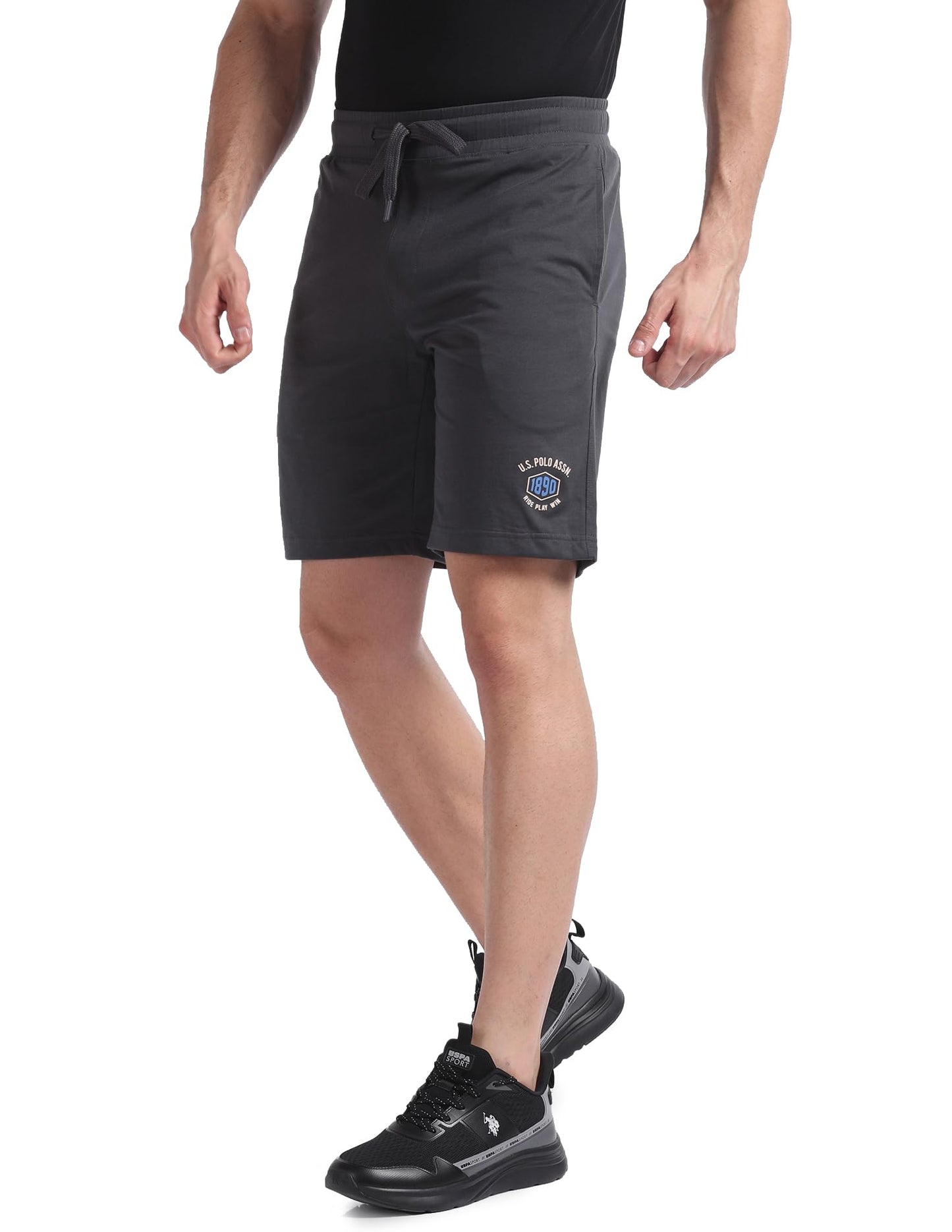 U.S. POLO ASSN. Men's Hybrid Shorts (LS002-PL_Asphalt