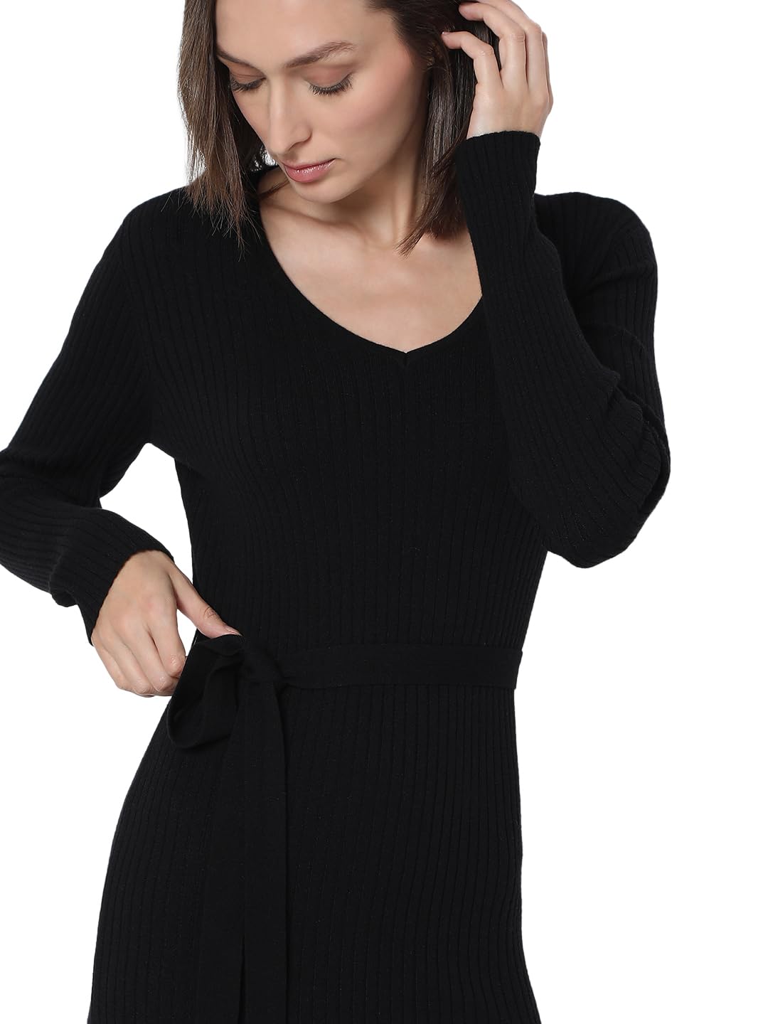 VERO MODA Women's Bodycon Black Dress