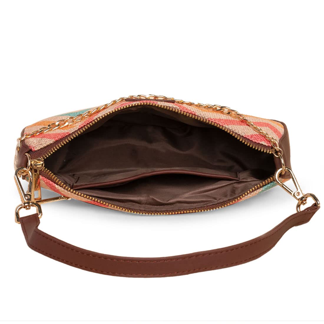 ZOUK Baguette Bag | Crossbody Bags for Women | Women's Handbags | Stylish Sling Bag for Woman | Vegan Leather Evening Bag | Travel & Office Use | Purse and Wallet | WavBeach Print