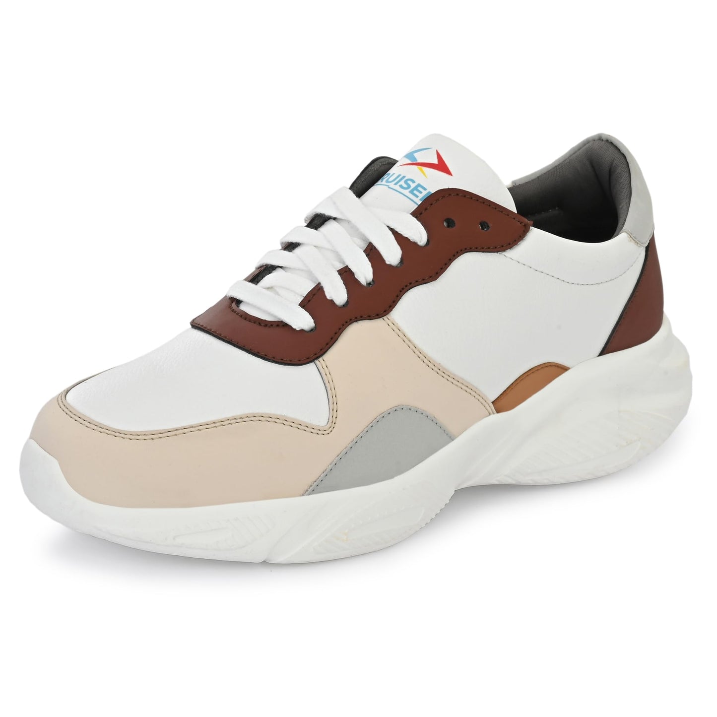 Cruiser Men's Fleix Beige Chunky Sneakers_9 UK (2528-6)