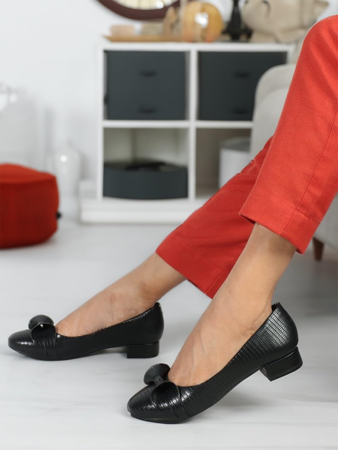 Carlton London Women's Slip On Pumps Colour-Black, Size-UK 6