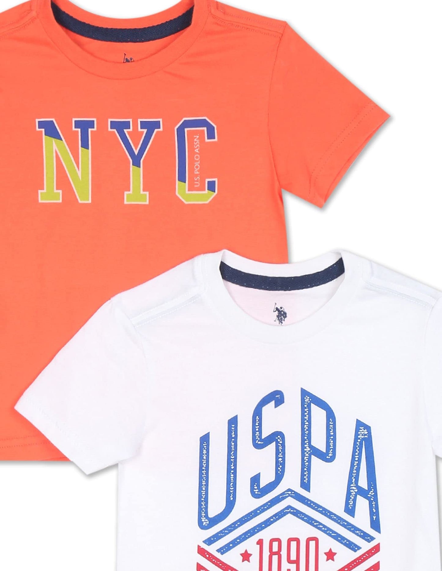 U.S. POLO ASSN. Boys Pure Cotton T-Shirt - Pack of 2 (UKTSHON0015R_Assorted 3_11 Years-12 Years)