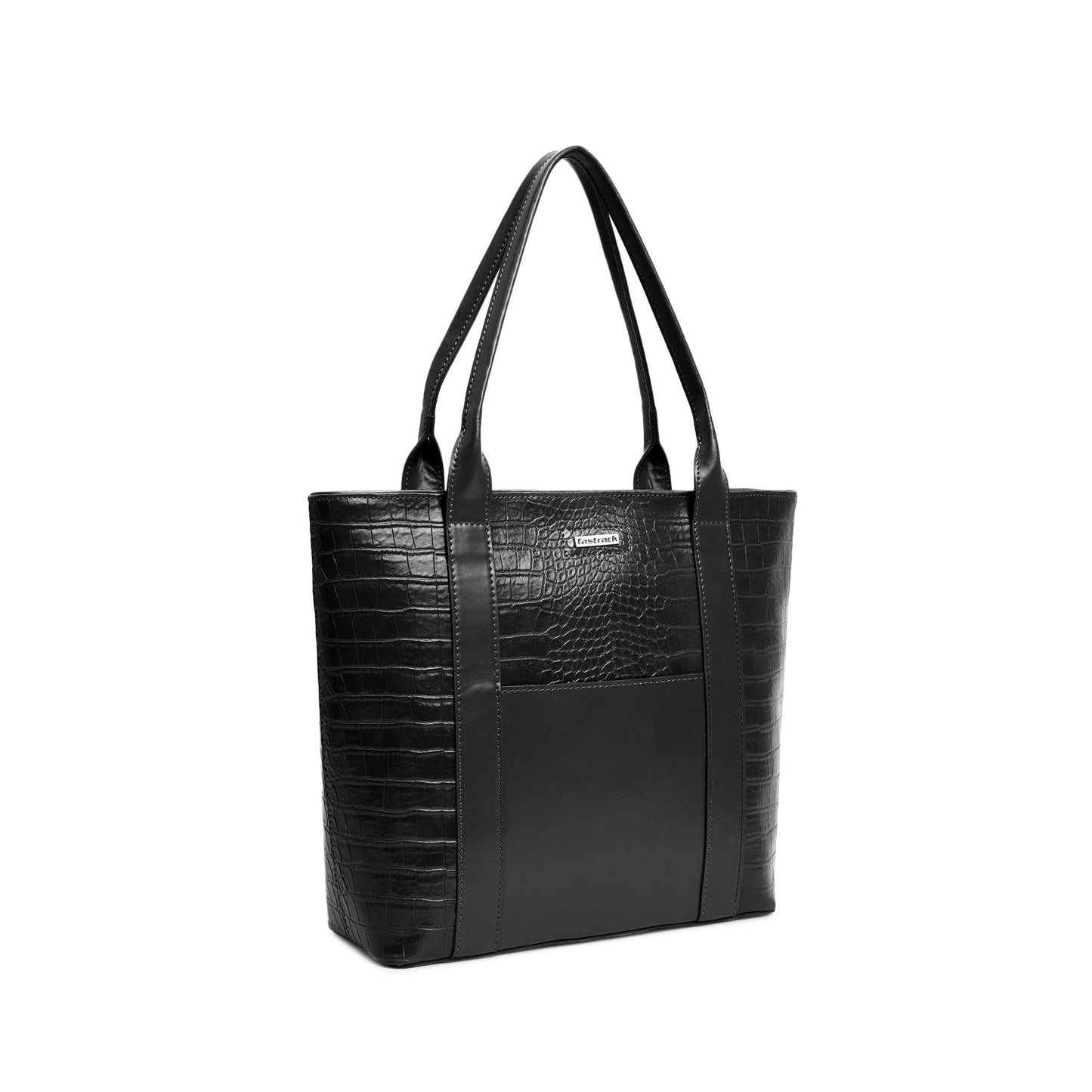Fastrack Chic Textured Tote Bag for Women | Stylish Casual Bag for Ladies, Women, Girls | Trendy Everyday College Bag Made of Faux Leather