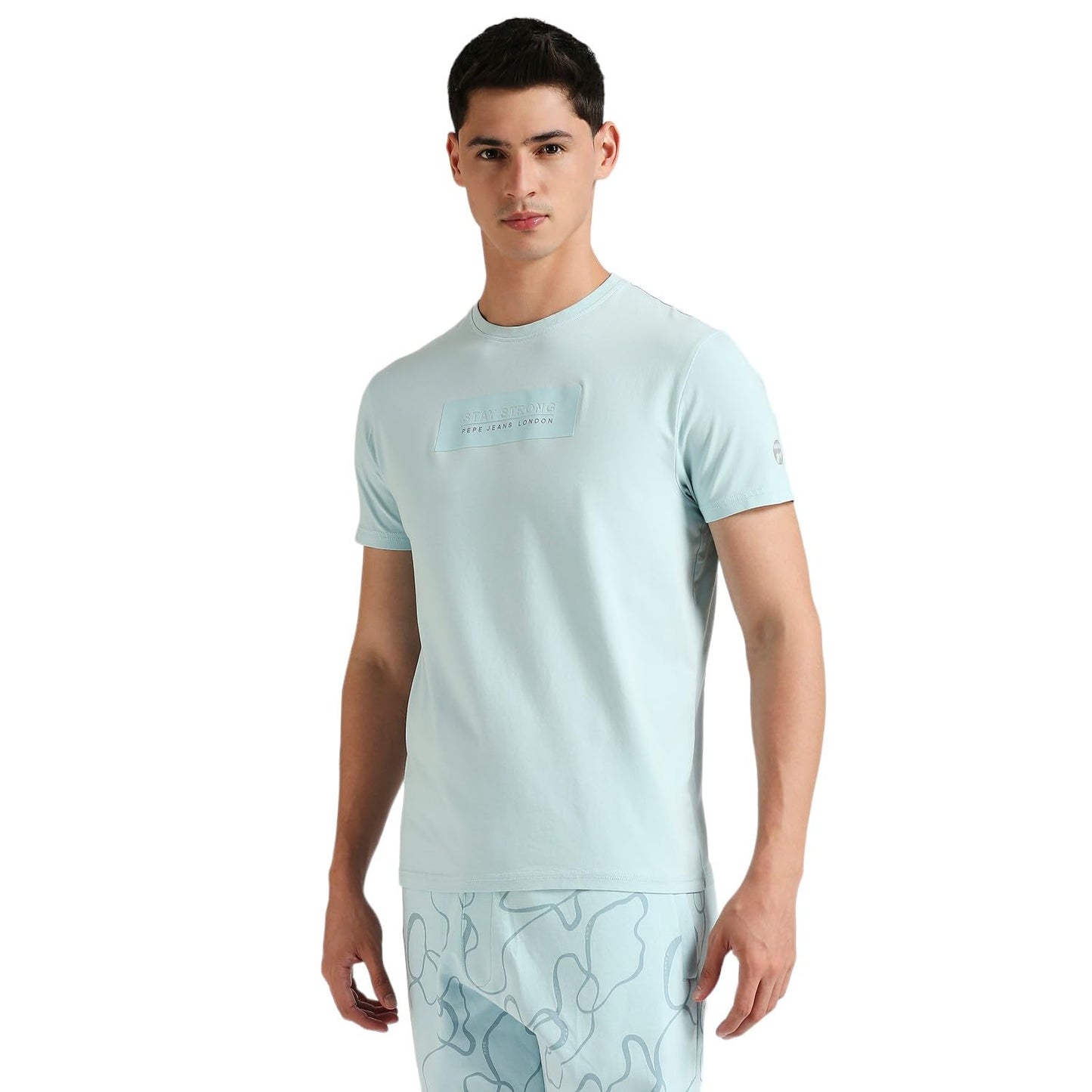Pepe Jeans Men's Slim Fit T-Shirt (PM509586_Pale Blue
