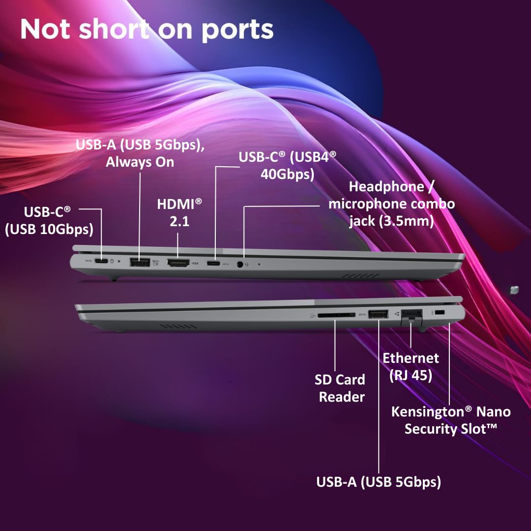Lenovo ThinkBook 16 AMD Ryzen 7 7735HS (16GB RAM/512GB SSD/Win 11 Home/Office 2024/Backlit Keyboard/Fingerprint) 16" WUXGA IPS 300 Nits Thin & Light Laptop/1Y Warranty/Aluminium Top/1.7kg, 21MWA0R4IN