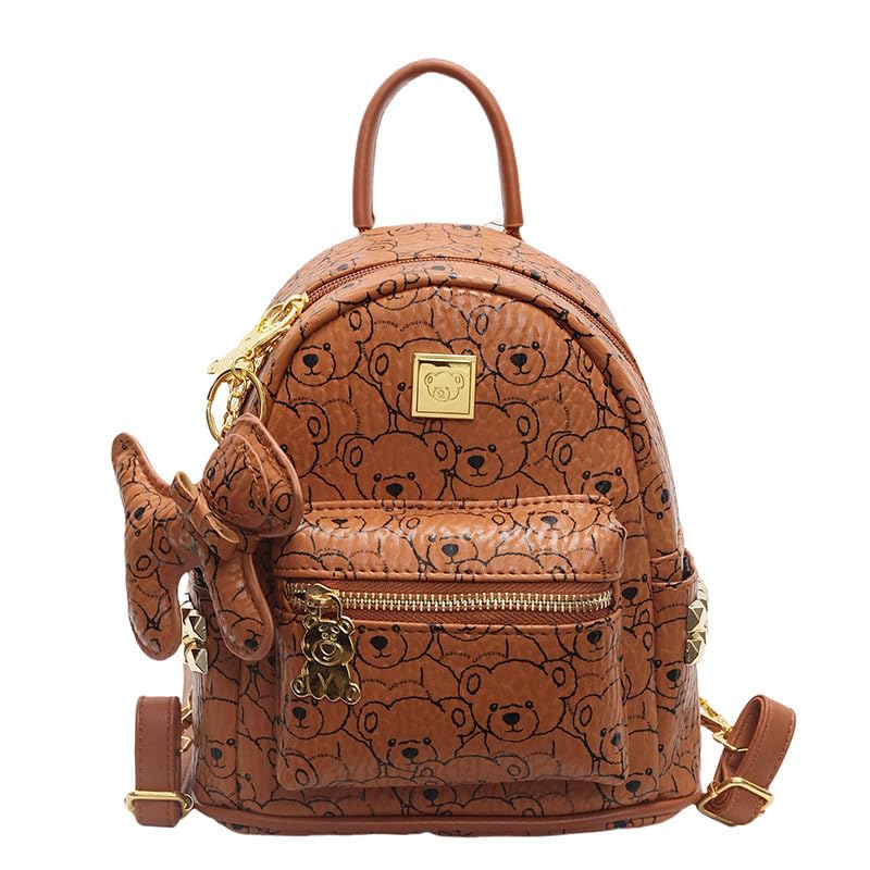 FENSIR® Cute Bear Print Backpack | Fashionable & Versatile Shoulder Bag for College Students