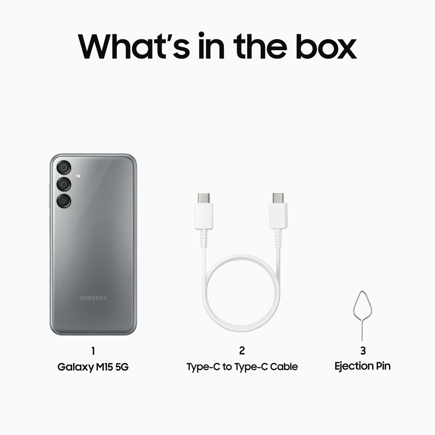 Samsung Galaxy M15 5G Prime Edition (Stone Grey,8GB RAM,128GB Storage)| Super AMOLED Display| 50MP Triple Cam| 6000mAh Battery| MediaTek Dimensity 6100+| 4 Gen. OS Upgrade & 5 Year Security Update