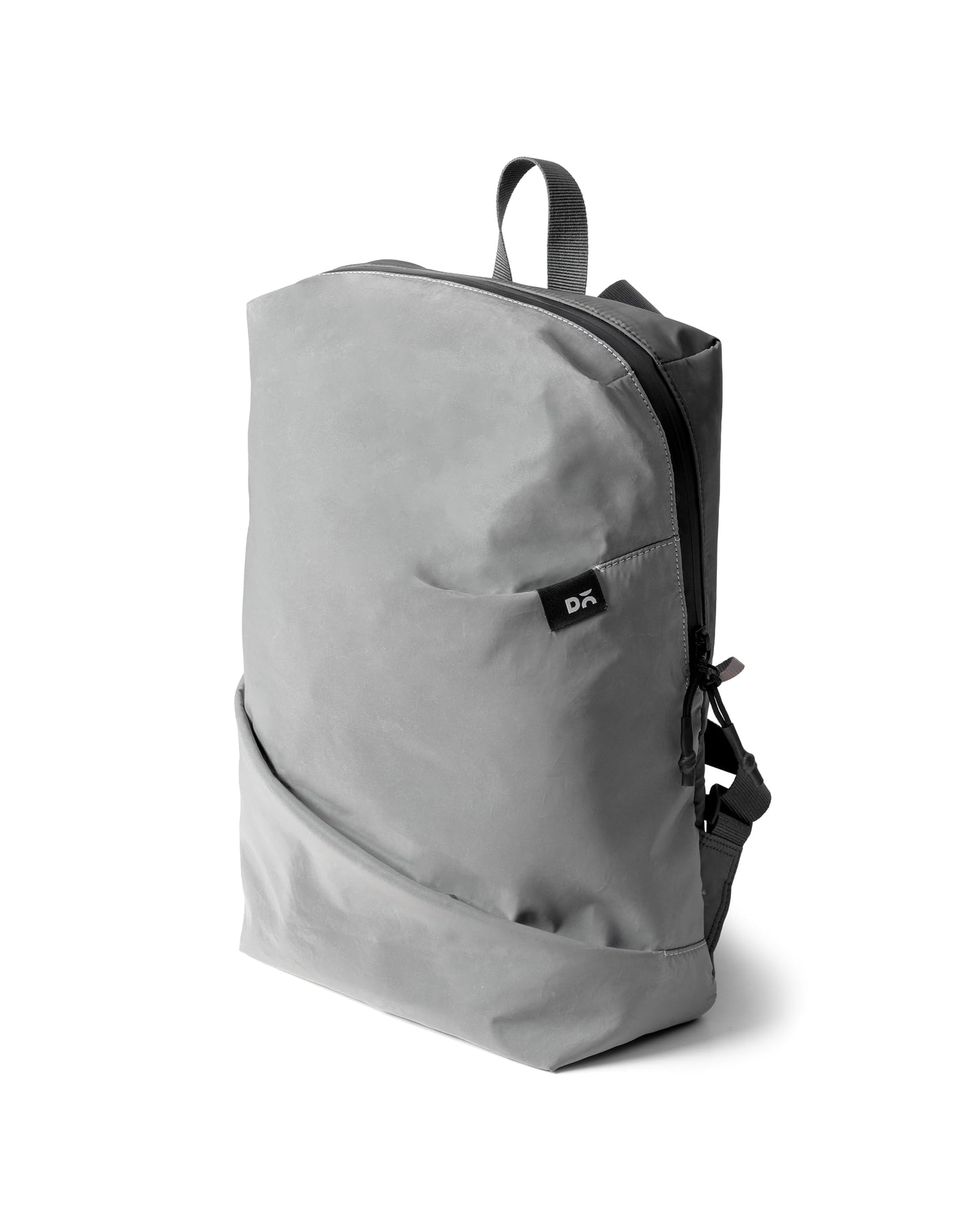 DailyObjects Light Grey Blaze Daypack | Lightweight Reflective Fabric | Casual Laptop Bag with Luggage Sleeve | Unisex Travel Backpack | iPad Storage | Adjustable Strap for Comfort Carry