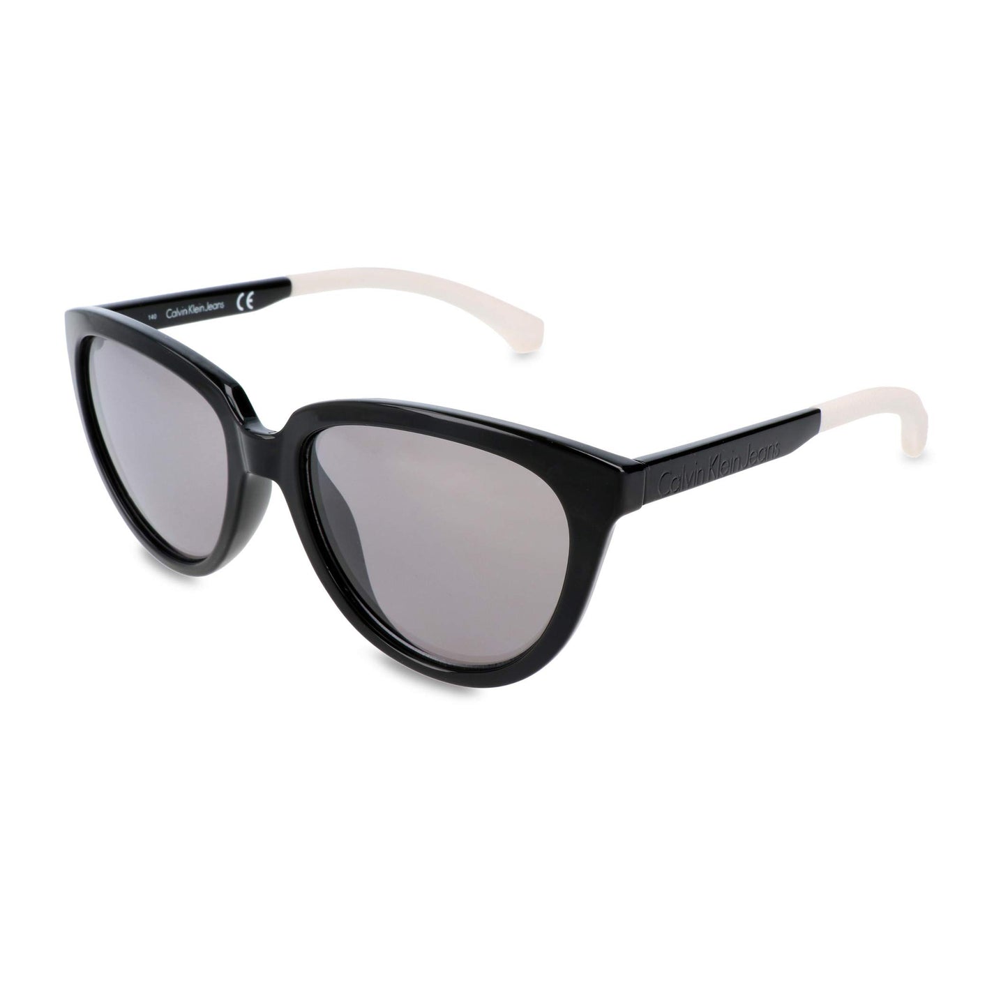 Calvin Klein Jeans Solid Oval Women Sunglasses - (CKJ 802 001 55 S |55| Grey Color Lens)