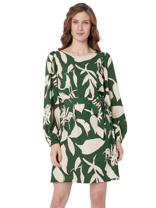 VERO MODA Women's Polyester Shift Mini Dress (10309368- Rosin,Green
