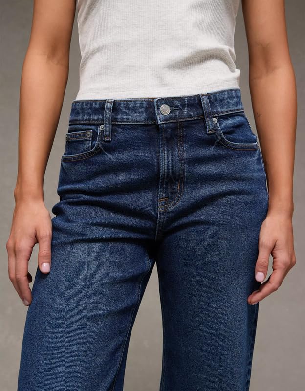 HIGHTEN Women’s Straight Fit Jeans High Rise Comfortable Stretch Denim Pants Blue 34