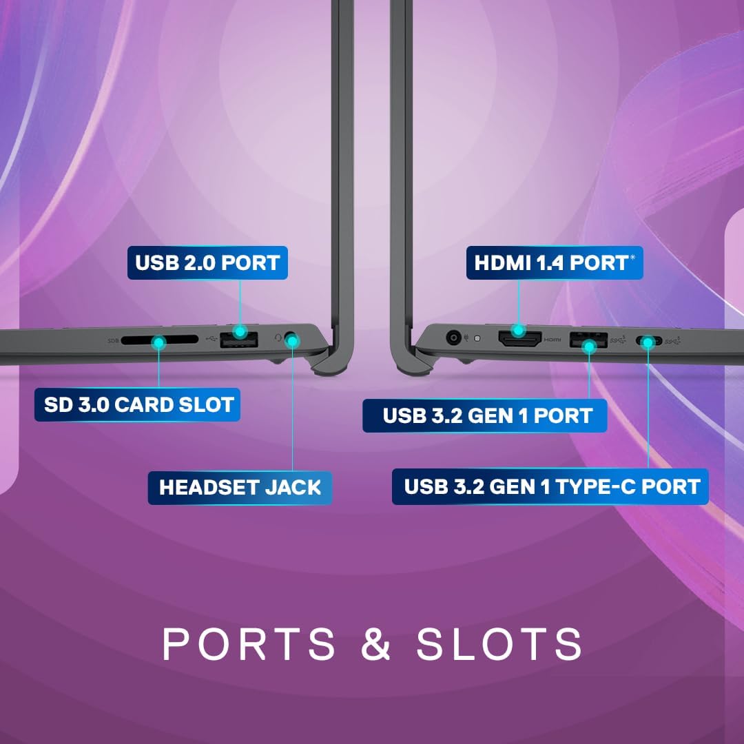 Dell 15, AMD Ryzen 3 7320U Processor (8GB RAM / 512GB SSD/Windows 11 + Office H&S 2024 + M365 / 15.6"(39.62 Cm) FHD Display / 12 Month Mcafee/Carbon Black Color/ 1.63 Kg Thin & Light Laptop