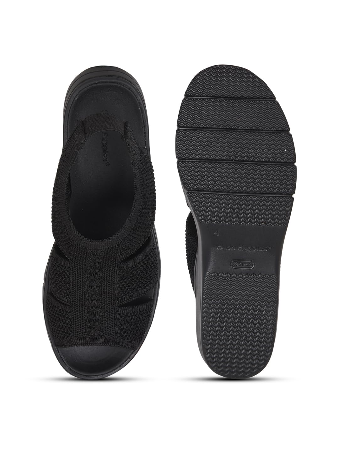 Hush Puppies Women's Wedge Heel Sandals - Black (7Uk)