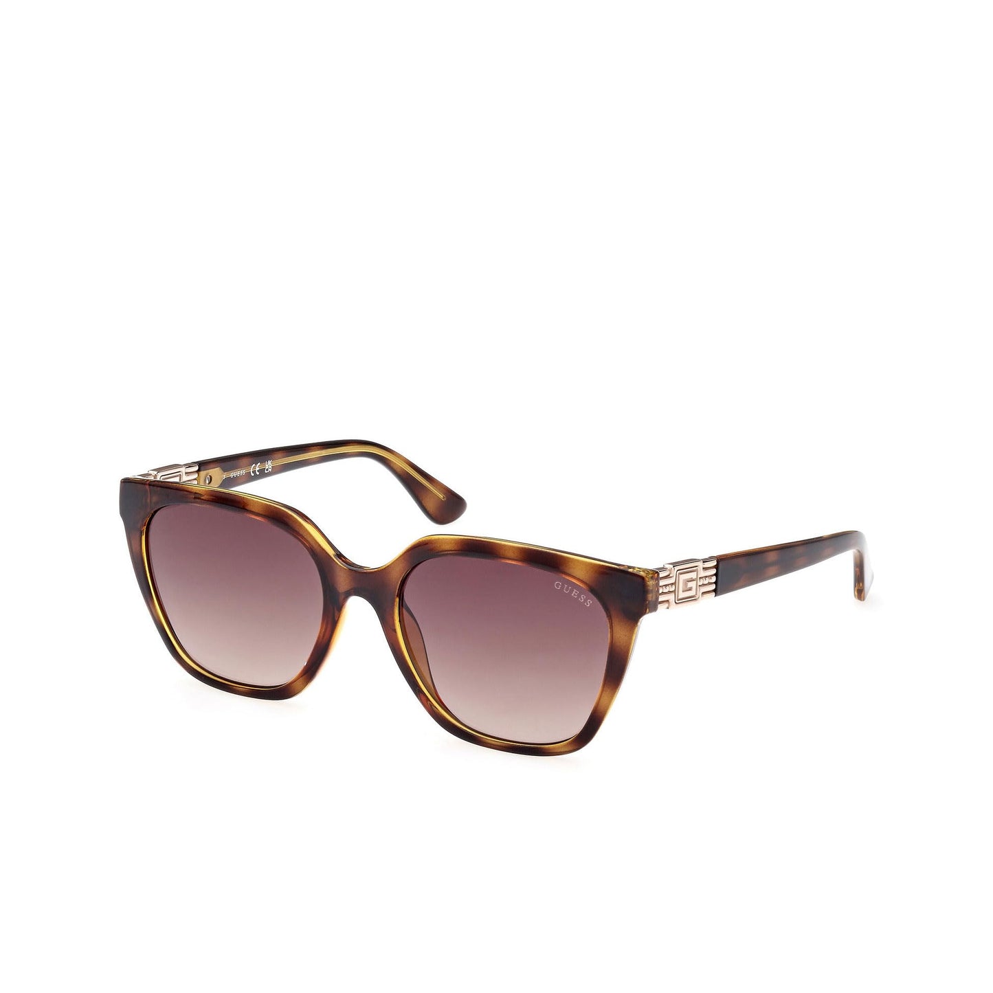 Guess Gu7870@5552F#, Dark Havana Rectangular Non-Polarized Sunglasses, Women's Regular, Dark Havana, Brown, Medium