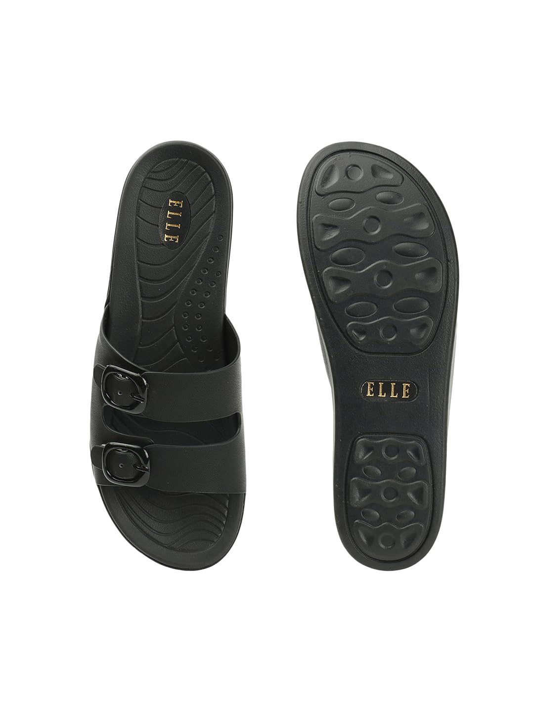 ELLE Women Platform Heel Sandal, Black, UK-8