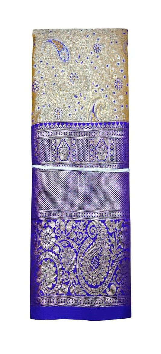 VFCollections Women's Kanchipuram Silk Pure Pattu Sarees With Blouse (VFC580-2)