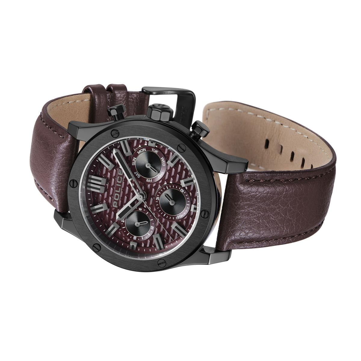 Police Analog Burgundy Dial Men's Casual Watch