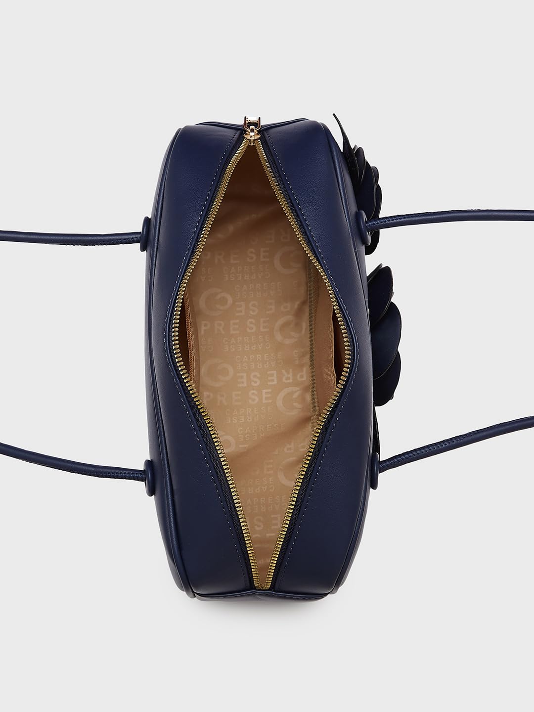 Caprese Bloom Baguette Medium Navy Shoulder and Handheld Bag|Chic, Versatile Design for Everyday Use, Stylish Handbag for Casual or Formal Occasions, Perfect for Work, Travel, and Special Events