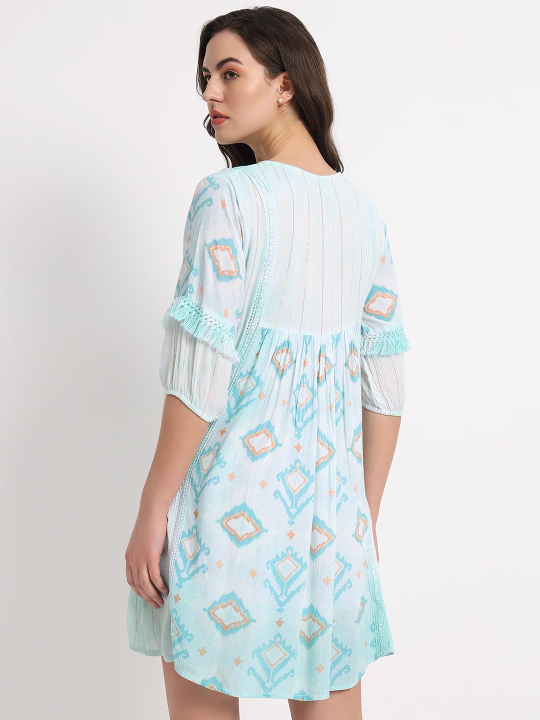 veldress21 Women Dress Short Stylish Beachwear Casual Summer Dress Trendy Collage Regular,Office Collage Wear Multicolor for Girls (S)