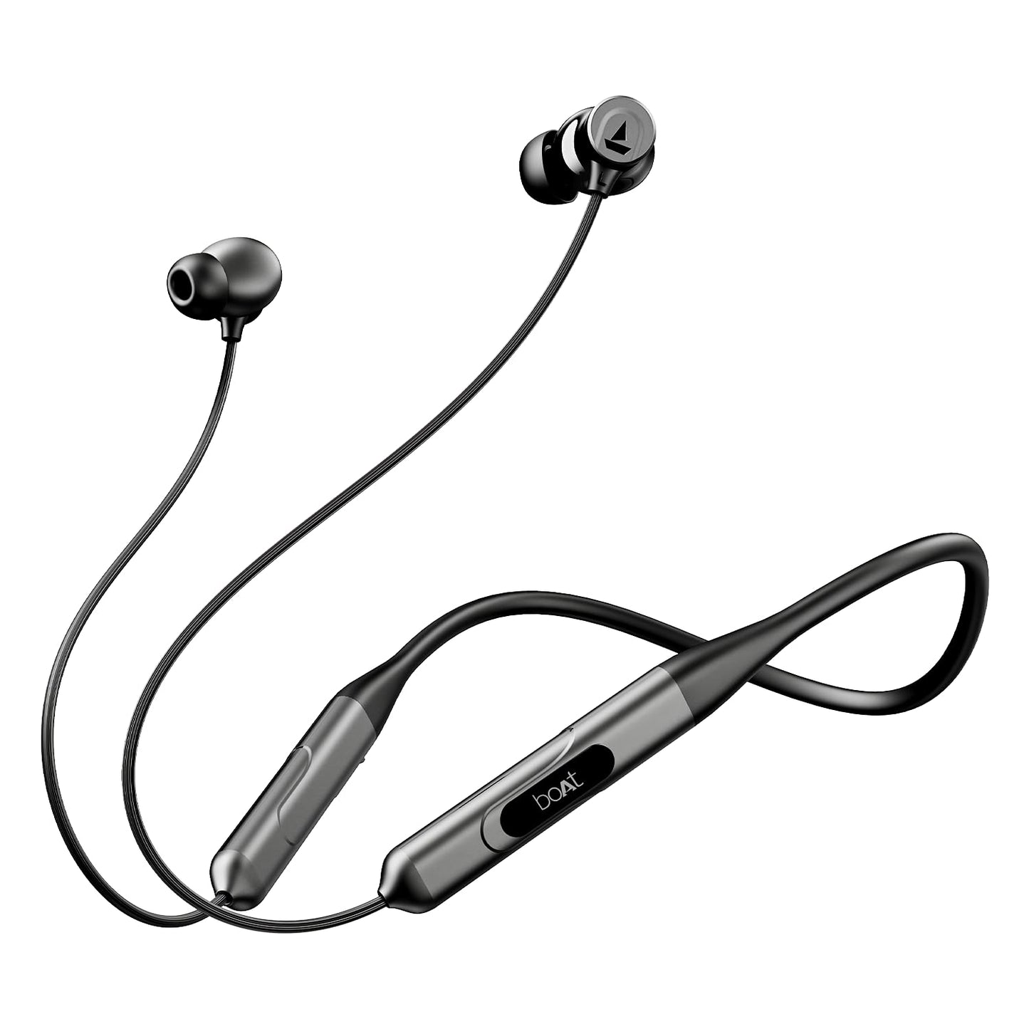 boAt Rockerz 255 ANC, 100Hrs Battery,Spatial Audio, ANC (~32dB), Fast Charge(10Mins=24HRS),3Mics AIENx,13mm Drivers, Bluetooth in Ear Neckband, Wireless with Mic Earphones (Raven Black)