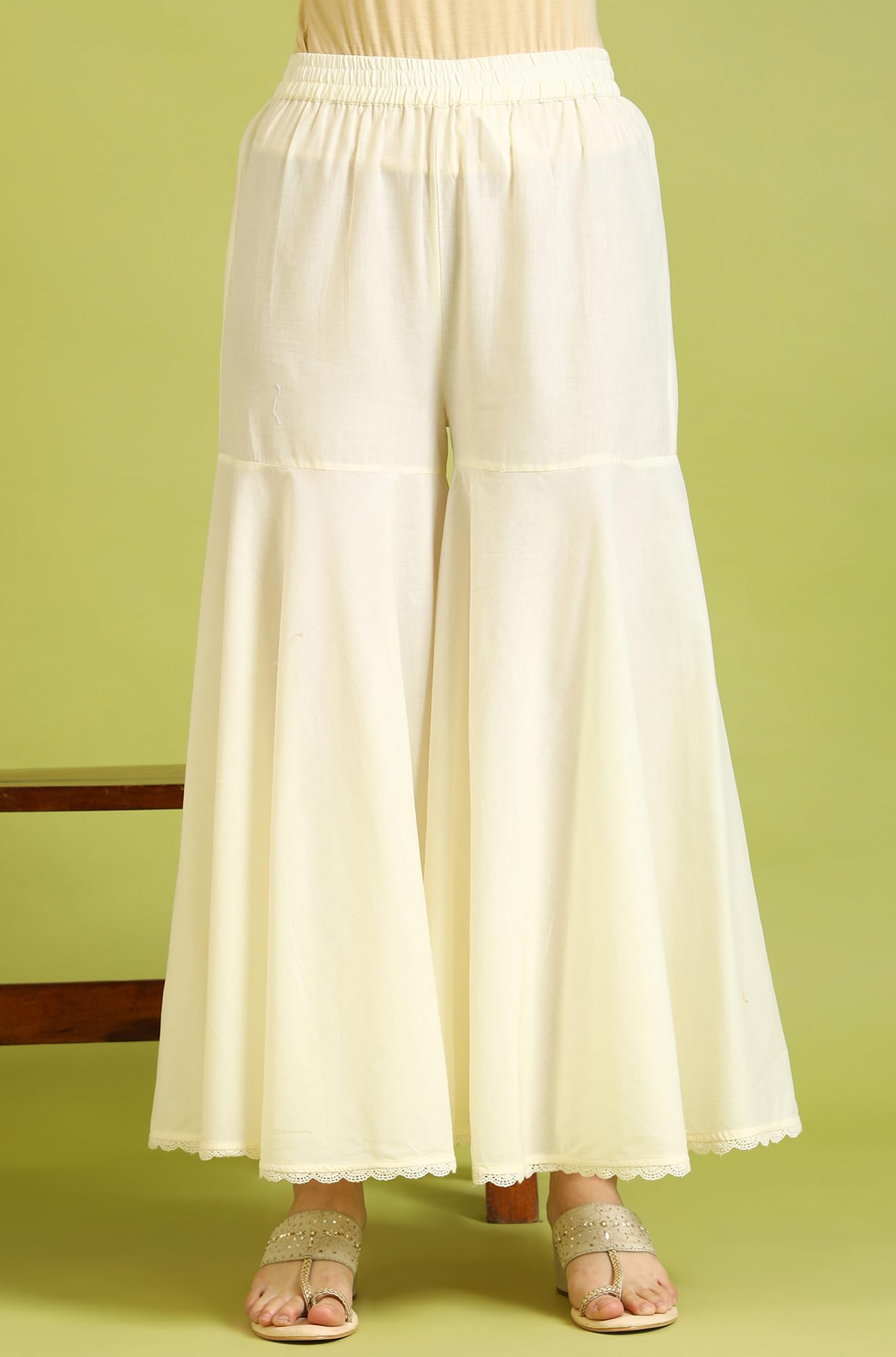 W for Woman White Embroidered Pure Cotton Straight Spaghetti Kurta and Sharara Set with Dupatta (Size: 3XL)-WS12331-400798