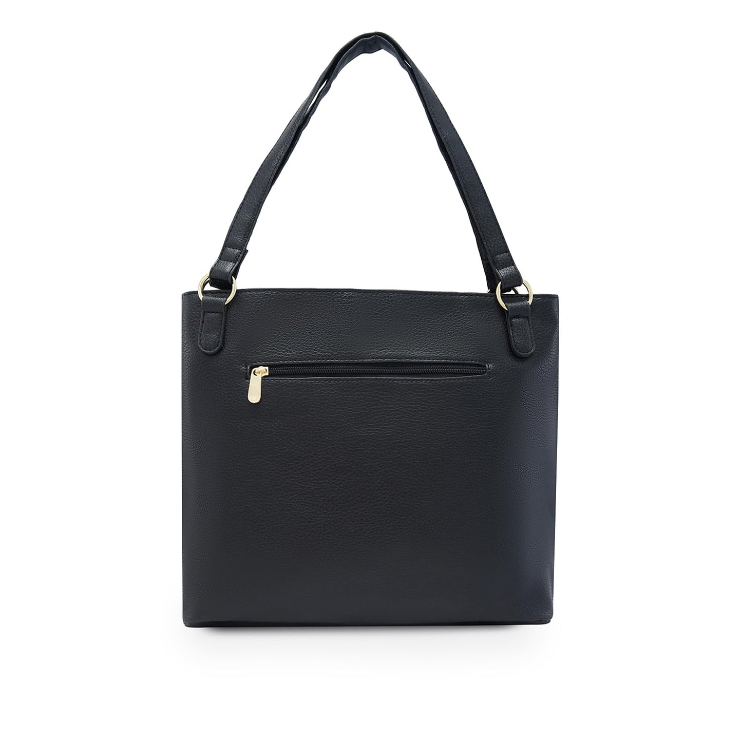 Caprese Andrea Tote Bag, Medium-Black | Stylish Handbag for Women | Spacious, Versatile Office & Daily Essentials Tote | Top Zip Closure